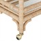 Jesse Coastal Beach Natural Woven Abaca Bar Cart