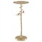 Porto Modern Classic Gold Metal Birds Round Drink Table