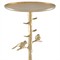 Porto Modern Classic Gold Metal Birds Round Drink Table