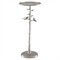 Porto Modern Classic Silver Metal Birds Round Drink Table
