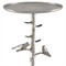 Porto Modern Classic Silver Metal Birds Round Drink Table