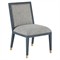 Bella Coastal Beach Grey Performance Blue Rattan Dining Chair