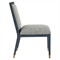Bella Coastal Beach Grey Performance Blue Rattan Dining Chair