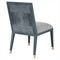 Bella Coastal Beach Grey Performance Blue Rattan Dining Chair