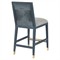Bella Coastal Beach Grey Performance Blue Rattan Counter Stool