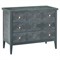 Bella Coastal Beach Blue Rattan Wood Dresser