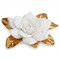 AERIN French Country Porcelain Gilded Gardenia White Floral Sculpture