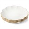 AERIN Coastal Beach White Bone China Scalloped Appetizer Plate - Set of 4