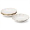 AERIN Coastal Beach White Bone China Scalloped Appetizer Plate - Set of 4