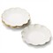 AERIN Coastal Beach White Bone China Scalloped Appetizer Plate - Set of 4