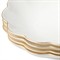 AERIN Coastal Beach White Bone China Scalloped Appetizer Plate - Set of 4