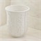AERIN Josepha French Country White Ceramic Floral Waste Basket