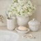 AERIN Josepha French Country White Ceramic Floral Soap Dish