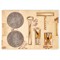 AERIN Updated Traditional Chocolate Embossed Shagreen Bar Tool Set