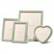 AERIN Piero Modern Classic Eucalyptus Leather Heart Photo Frame - 5x5
