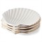 AERIN Coastal Beach White Ceramic Shell Appetizer Plate - Set of 4