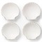 AERIN Coastal Beach White Ceramic Shell Appetizer Plate - Set of 4