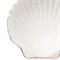AERIN Coastal Beach White Ceramic Shell Appetizer Plate - Set of 4