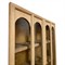 Brienne Modern Classic Brown Reclaimed Wood Arched Display Cabinet
