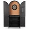 Dione Modern Classic Distressed Black Oak Darts Game Cabinet