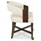 Bailey Modern Classic Dark Brown Wood Casters Game Chair