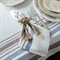 Juliska Danish Coastal Beach Taupe Cotton Stripe Napkin - Set of 4