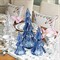 Juliska Berry &amp; Thread Modern Classic Blue 11&quot; Glass Trees - Set of 3
