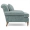 Carter Updated Traditional Light Blue Performance Velvet Caster Chair and a Half