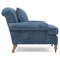 Carter Updated Traditional Blue Performance Velvet Caster Chair and a Half