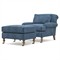 Carter Updated Traditional Blue Performance Velvet Caster Chair and a Half