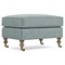 Carter Traditional Light Blue Performance Velvet Caster Rectangular Ottoman