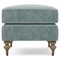 Carter Traditional Light Blue Performance Velvet Caster Rectangular Ottoman
