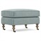 Carter Traditional Light Blue Performance Velvet Caster Rectangular Ottoman