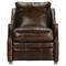 Romilly Modern Classic Tuscan Brown Leather Recliner Arm Chair