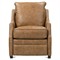 Serelis Updated Traditional Honey Brown Leather Recliner Arm Chair
