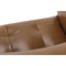 Zevanna Updated Traditional Caramel Brown Leather Barrel Swivel Chair