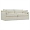Weybridge Modern Bone White Cotton Performance Slipcovered Sleeper Sofa - 75"