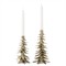 Kevin Updated Traditional Silver Tree Small Candlestick Holder - Set of 2