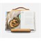 Arwen Updated Traditional Natural Wood Leather Handle Recipe Stand