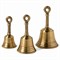 Frannie Updated Traditional Antique Brass Twisted Rope Dinner Bell - Set of 3
