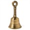 Frannie Updated Traditional Antique Brass Twisted Rope Dinner Bell - Set of 3