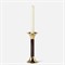 Leopold Updated Traditional Smoke Acrylic Gold Fluted Candlestick Holder - Set of 3