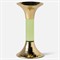Leopold Updated Traditional Lime Acrylic Gold Fluted Candlestick Holder - Set of 3