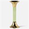 Leopold Updated Traditional Lime Acrylic Gold Fluted Candlestick Holder - Set of 3