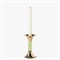 Leopold Updated Traditional Lime Acrylic Gold Fluted Candlestick Holder - Set of 3