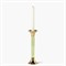Leopold Updated Traditional Lime Acrylic Gold Fluted Candlestick Holder - Set of 3