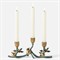 Bernadette French Country Patina Brass Floral Candleholder