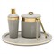Langston Updated Traditional Sand Faux Shagreen Cocktail Shaker