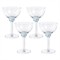 Carrara Modern Classic Azure Blue Martini Glass - Set of 4