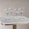 Carrara Modern Classic Azure Blue Martini Glass - Set of 4